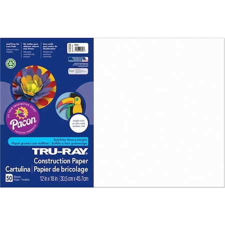 Tru-Ray Paper, Const, 12X18, We, 50Sh, PK50 PAC103058